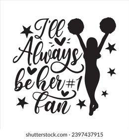 i'll always be her fan logo inspirational positive quotes, motivational, typography, lettering design