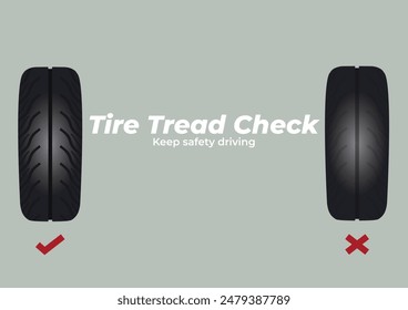 Always check the condition of your vehicle's tire treads before traveling long distances. Keep safety driving. 