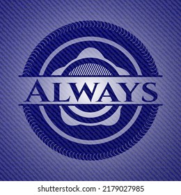 Always denim background. Vector Illustration. Detailed. 