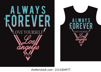 Always forever text print for women's