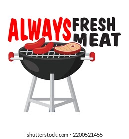 always fresh meat barbecue grill and smoke