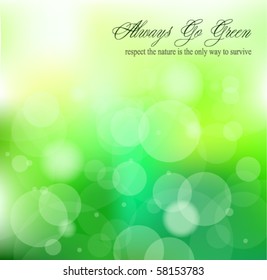 Always Go Green Slogan Background for environmental Brochures