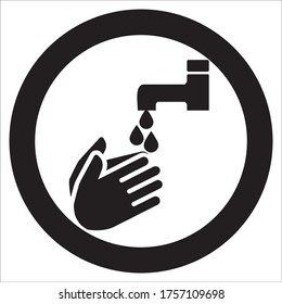 Always Hand Wash Icon, in the new normal way for your health