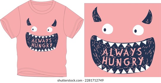 always hungry graphic design vector