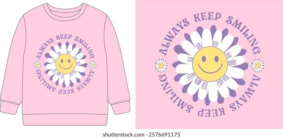always keep smiling vector art illustrations 
