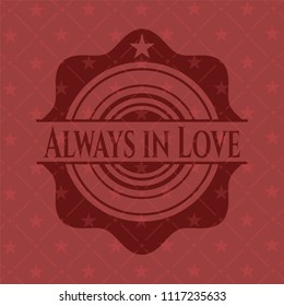 Always in Love retro red emblem