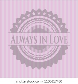 Always in Love vintage pink emblem
