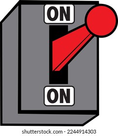 always on switch in vector art style