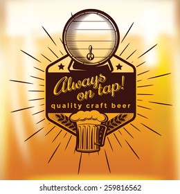 Always on tap beer emblem