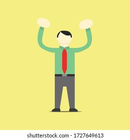 Siempre Optimista Sigue Intentando y Manteniendo El Espíritu. Ilustración vectorial.