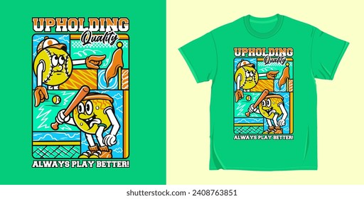 Always play better, Baseball graphic t-shirt design, vector illustration for t-shirt, apparel and clothing design