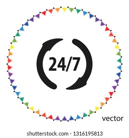 always sign, vector icon, web design element