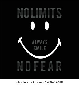 Always Smile stylish typography slogan for t shirt,vector illustration