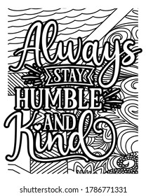 always stay humble and kind coloring.coloring book pages.