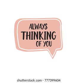 Always Thinking of You Lettering