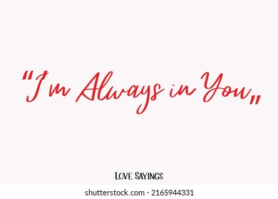 Siempre estoy en tu elegante texto alfabético cursivo