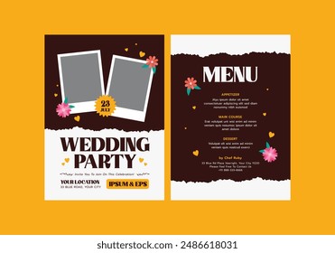 Alyester Wedding Invitation Template, Design illustration for cover, poster, wallpaper, gala, VIP, happy new year.