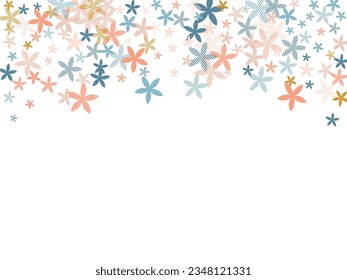 Alyssum abstract flowers vector illustration. Cute field floral shapes isolated. Women's Day motif. Elegant flowers Alyssum simple blossom. Striped petals.