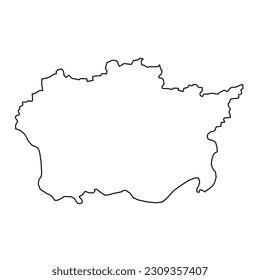 Alytus county map, administrative division of Lithuania. Vector illustration.