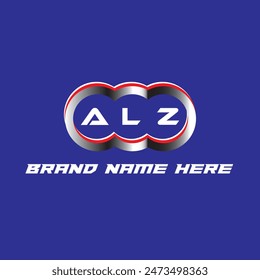 ALZ-Buchstabenlogo-Vektorgrafik Einzigartig Attraktiv Modern Initial Design Weiß Farbe auf blauem Hintergrund ALZ-Buchstabenlogo-Icon-Design
