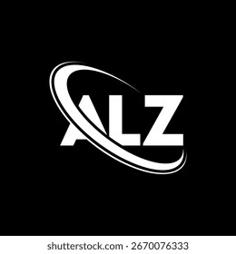 ALZ logo. ALZ letter logo design. Initials ALZ logo linked with circle and uppercase monogram logo. ALZ typography for technology, business and real estate brand.