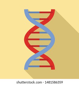 Alzheimer dna disease icon. Flat illustration of alzheimer dna disease vector icon for web design