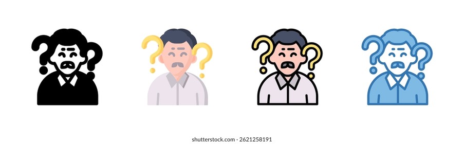 Alzheimer Icon Element für Design