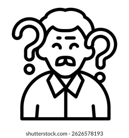 Alzheimer Icon Element For Design