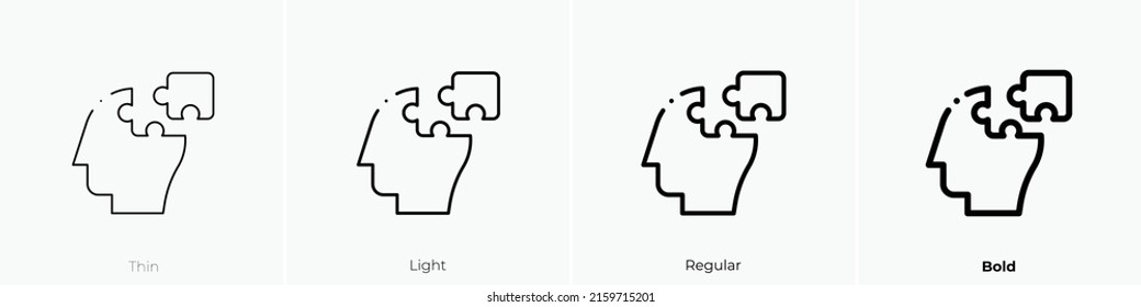 alzheimer icon. Linear style sign isolated on white background. Vector illustration.