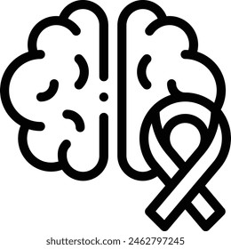 icono de alzheimer. Diseño De Estilo Lineal Delgado Aislado Sobre Fondo Blanco
