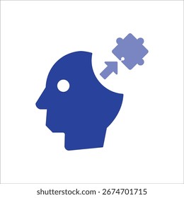 ícones do alzheimer. cor simples do vetor