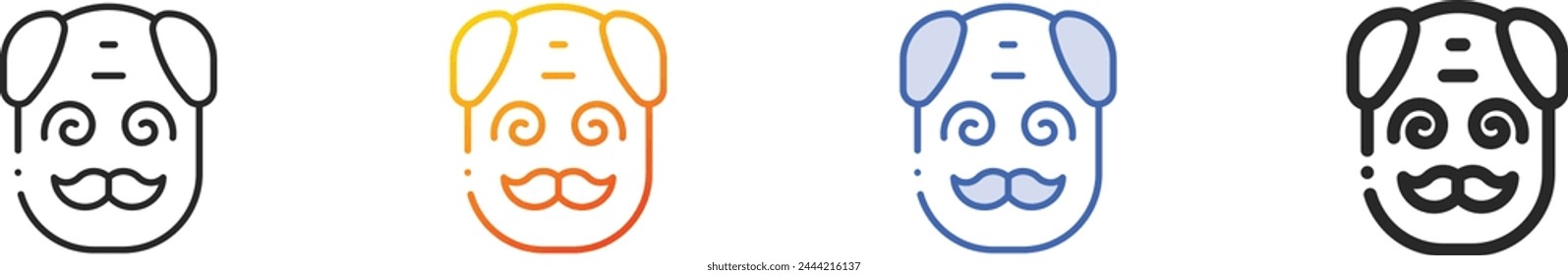 alzheimer icon.Thin Linear, Gradient, Blue Stroke and bold Style Design Isolated On White Background
