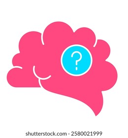 Alzheimer illness Icon, confusion, eldery