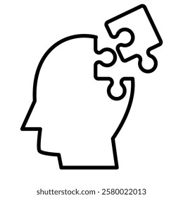 Alzheimer illness Icon, confusion, eldery