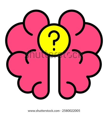 Alzheimer illness Icon, confusion, eldery