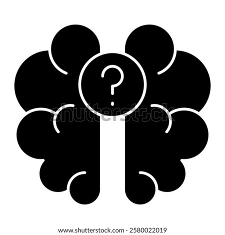Alzheimer illness Icon, confusion, eldery