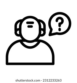 Alzheimer line icon illustration vector graphic
