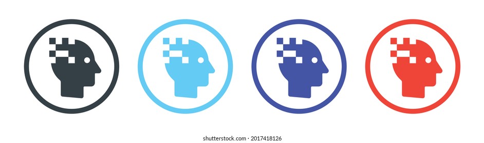 Alzheimer or memory loss icon vector illustration. Medical concept