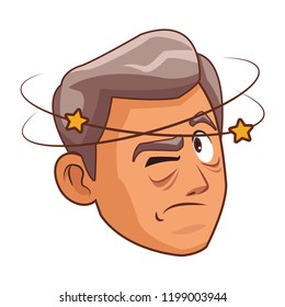 Alzheimer old man face
