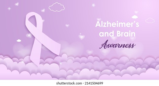 Alzheimer's And Brain Awareness Month And Alzheimer's Association. A Health Care Poster. 