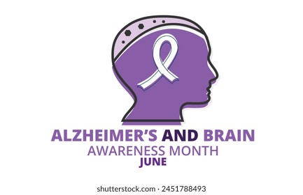 Alzheimer's and brain awareness month. background, banner, card, poster, template. Vector illustration.