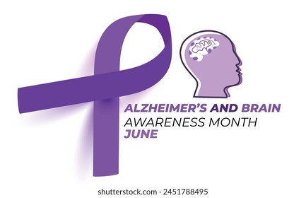 Alzheimer's and brain awareness month. background, banner, card, poster, template. Vector illustration.