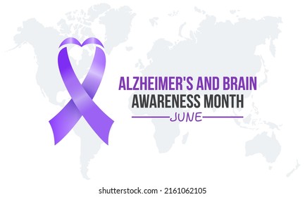 Alzheimers Brain Awareness Month Every June Stock Vector (Royalty Free ...