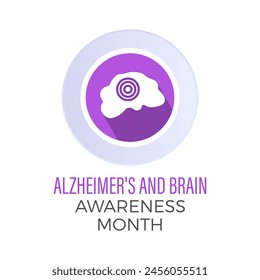 Alzheimer's and Brain awareness month health awareness vector illustration. Disease prevention vector template for banner, card, background.