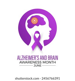 Alzheimer's and Brain awareness month health awareness vector illustration. Disease prevention vector template for banner, card, background.