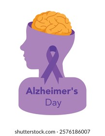 Alzheimer's and Brain awareness month health awareness vector illustration. Disease prevention vector template. stock illustratio