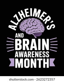 Alzheimer's and Brain Awareness month t-shirt design