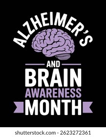 Alzheimer's and Brain Awareness month t-shirt design