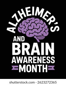 Alzheimer's and Brain Awareness month t-shirt design