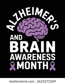 Alzheimer's and Brain Awareness month t-shirt design
